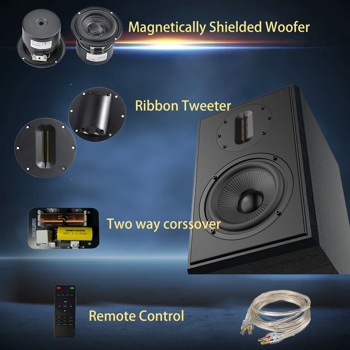 最新のプロ仕様3ウェイクロスオーバーHiFiツイーター、ホームシアター