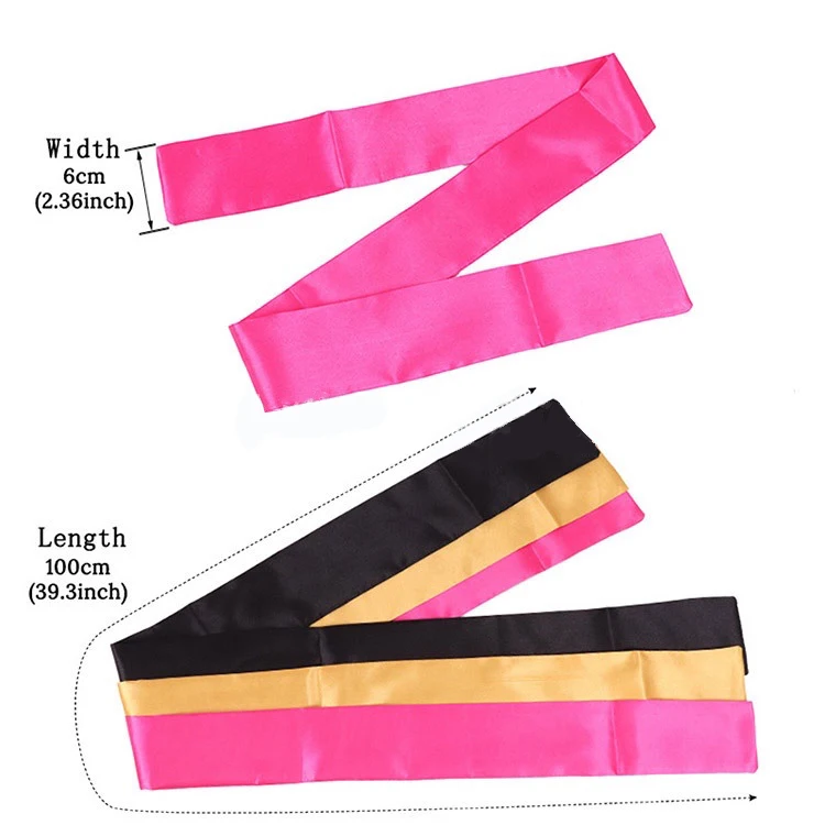 Аксессуары для волос женские атласные шарфы с накладными краями шелковые и