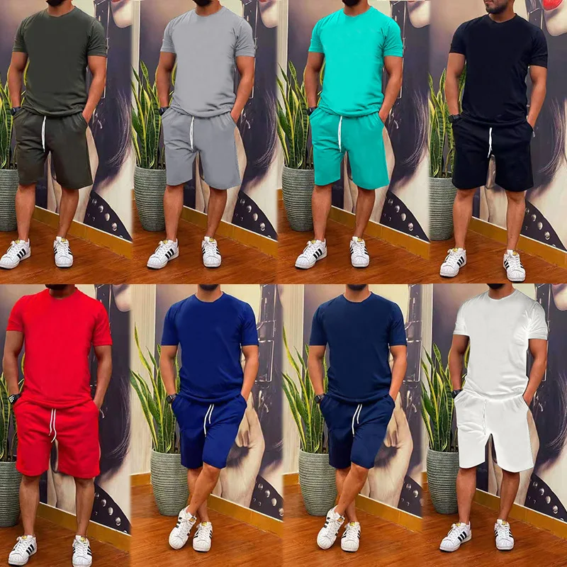 Wholesale High Quality Summer Men Two Piece Set Clothing Short
