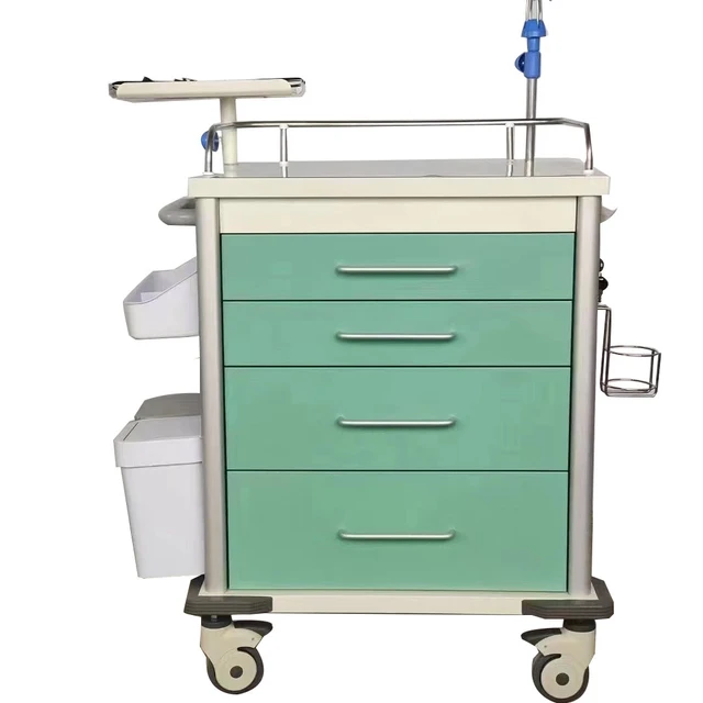 ABS Medical trolley Mobile Hospital Patient ABS Wheels Nursing Treatment Emergency Trolley Medical
