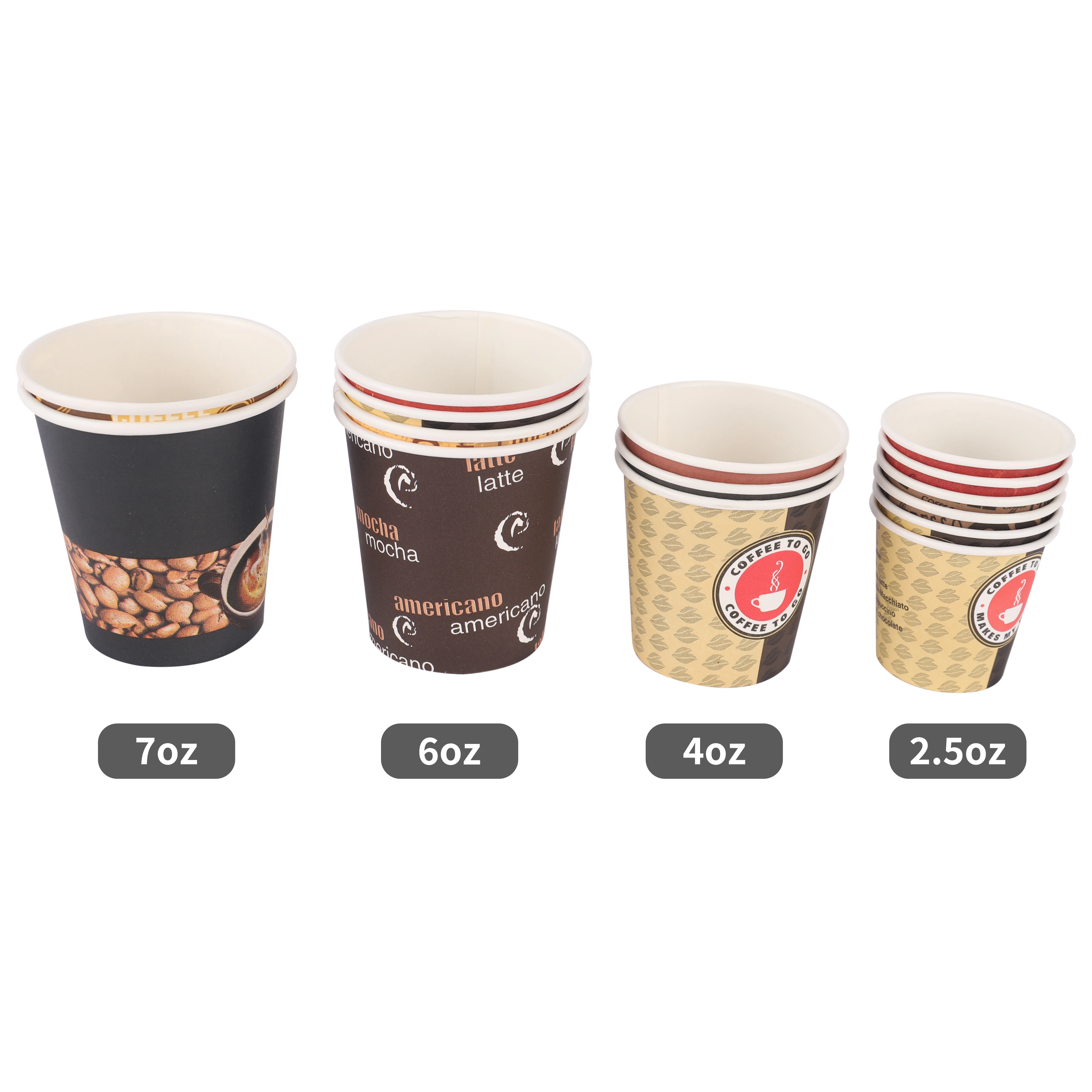 Wholesale Printing 4oz 6oz 7oz Single Wall Disposable Paper Cups ...