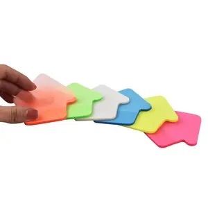 S3016 Arrow  Transparent Sticky Note  House Shape Neon Sticky Note clear Sticky Notepad Student School Custom Supplies