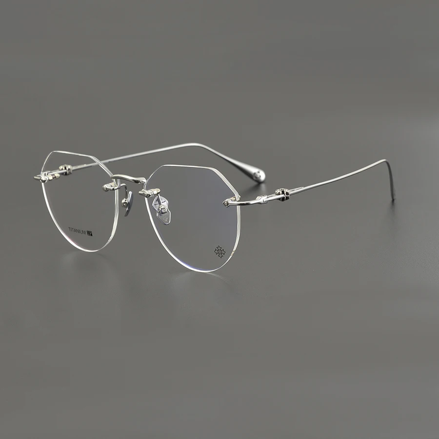 CH5808 High Quality Titanium Rimless Frames Spectacles Optical Eye Glass Glasses for Men and Woman