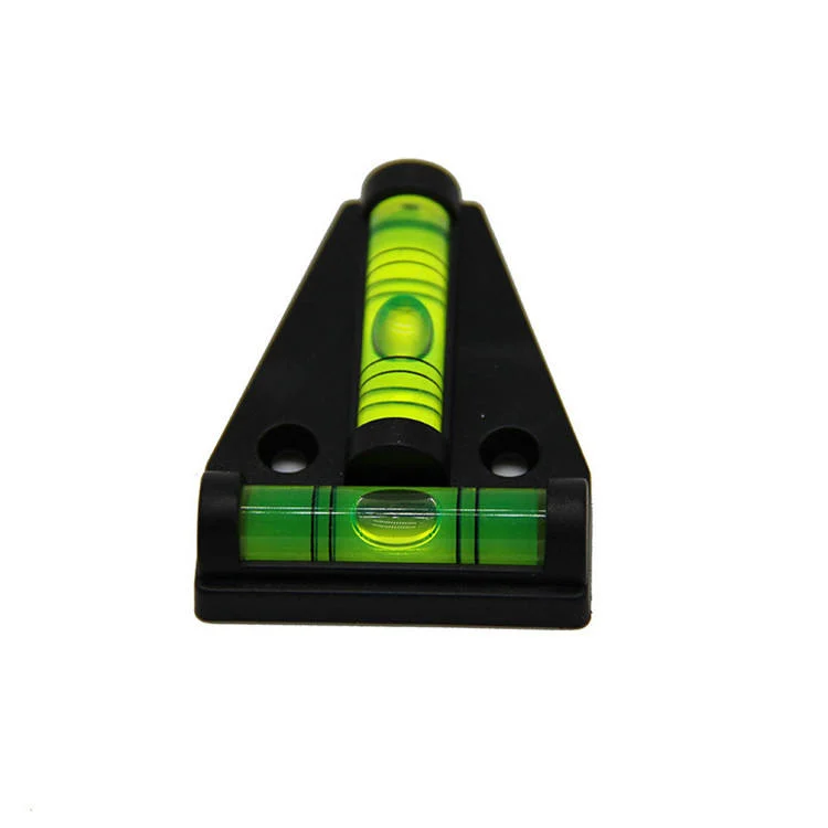 Mini T-Type Spirit Level Kit Aluminium T-Scope Triangle Bullseye Bubble Level for Precision Measurement