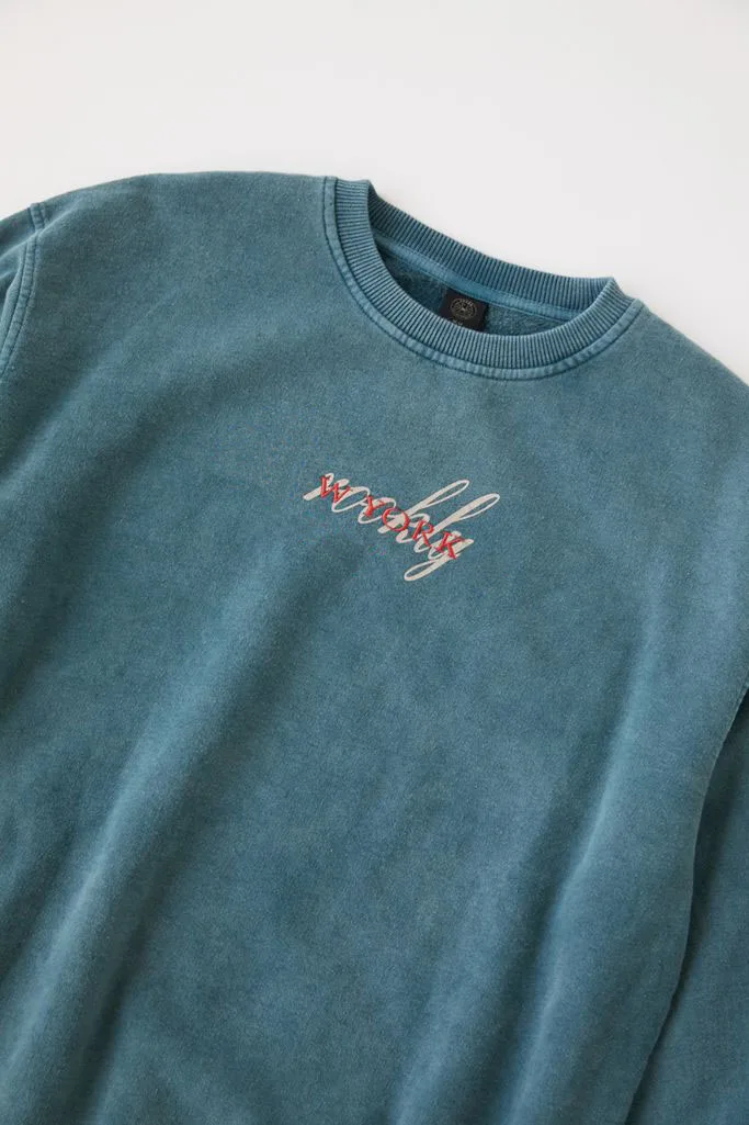 Винтажная потертая Толстовка MGOO с круглым вырезом, пуловер с принтом и вышитым логотипом