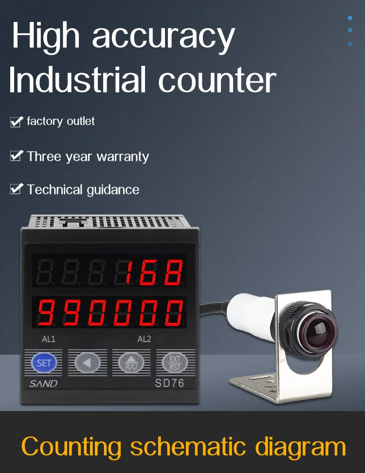 Digital Counter Meter With Infrared Motion Detection & Alarm - Oem