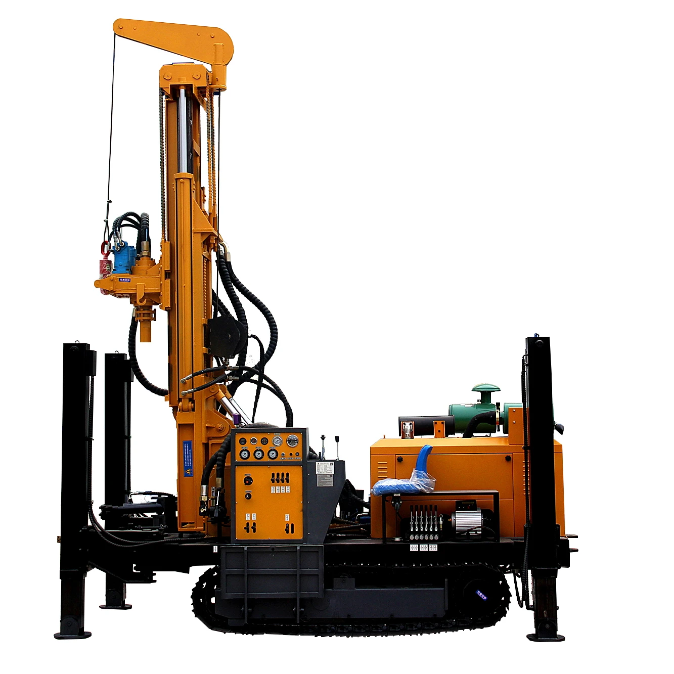 
 KAISHAN 8inch diameter 300m deep steel crawler small water well drilling rig for sale