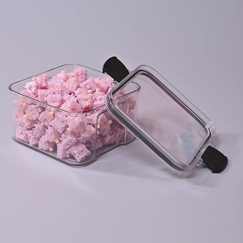 Mechanical Keyboard Switches Storage Jar Keycaps Plastic Sealed Tank