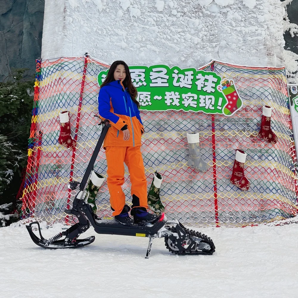 G63 DIY 1800W Motor Electric Two-Wheel Scooter 30Ah Waterproof Quick Release Cable Snow Ski Sled with Quick Release System