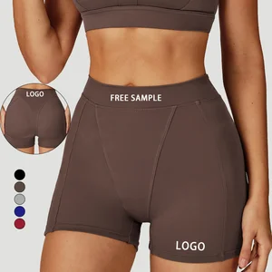 Tight Sports Shorts Women High Waist Leggings Tummy Control Fitness Pants Gym Yoga Clothes Hip Lifting Custom Running