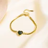 70044 love green diamond bracelet gold