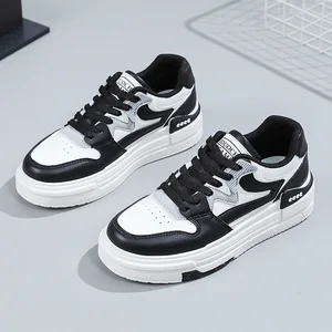 K1306 New 2023 Autumn Versatile Board Shoes Thick Sole Heightened Korean Casual Sports Breathable Women's Shoes