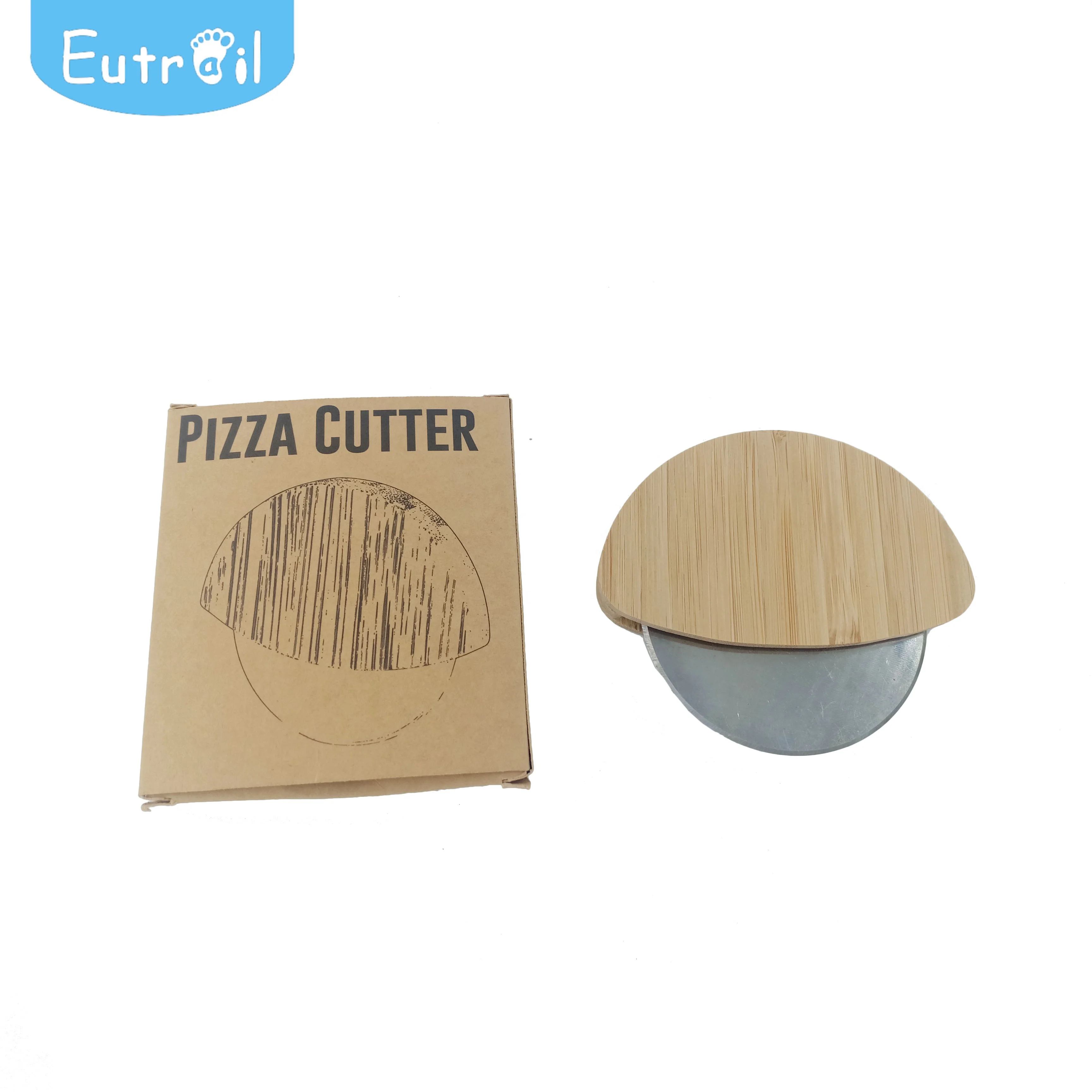 Kitchen Restaurant Tool Pizza Cutter Bamboo Pizza Cutter Pizza Knife