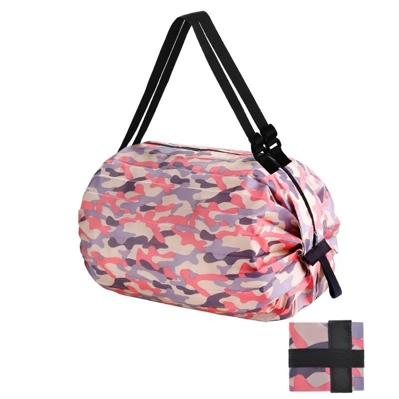 Customized Foldable Reusable Grocery Tote Bag  Oragn Styles Shopping Foldable Polyester Bag With Handle details