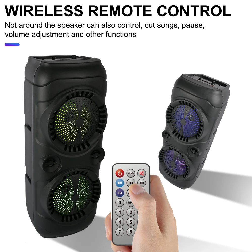 Caixa de Som Karaoke Sem Fio SING-E ZQS8229 Dual de 8 Polegadas