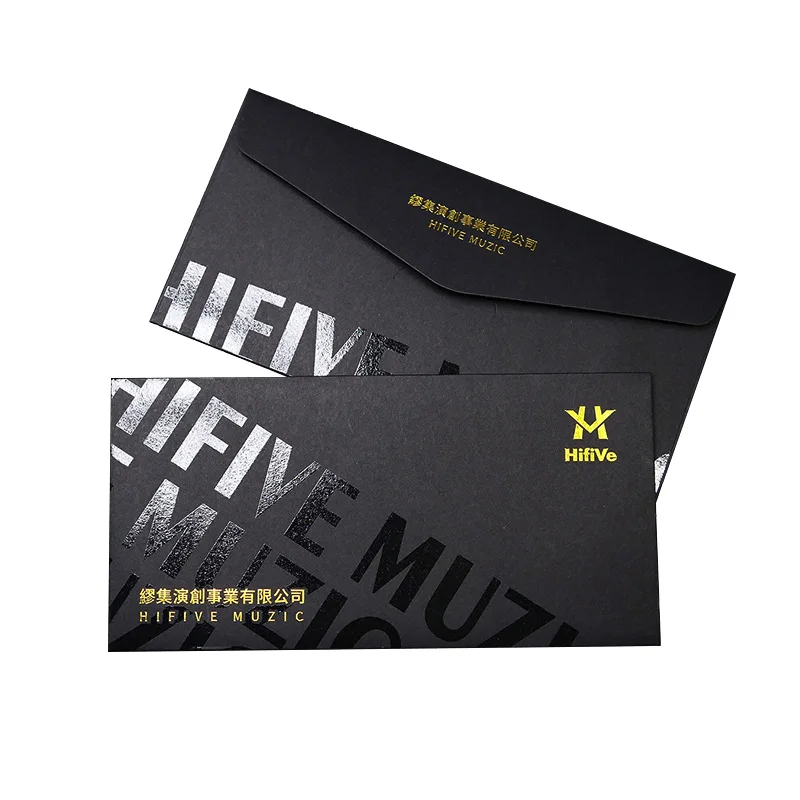 Gift Black Paper Envelope Packaging Money Gift Envelopes Recycled