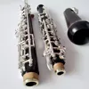 Oboe in ebano nero placcato argento