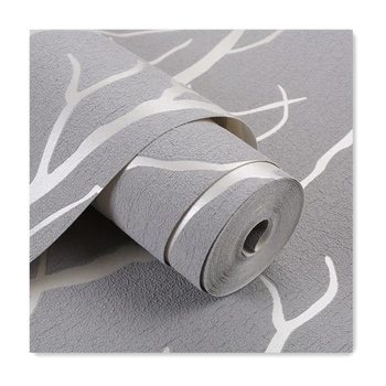 Foamed Suede 3D Modern Velvet Wallpaper Rolls For Home Wall Decoration