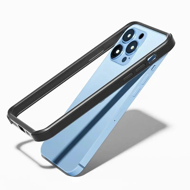 product luxury soft tpu anti knock sports silicone frame bumper case for iphone 15 pro max for iphone 17 air protective side edge mobile-5