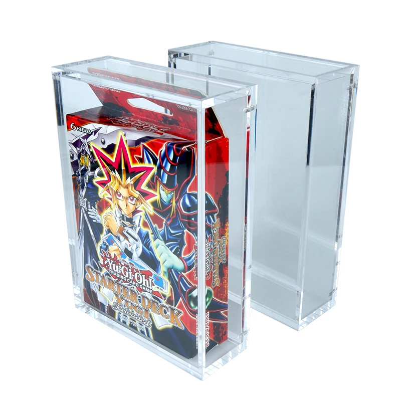 Custom YuGiOh Starter Deck Acrylic Display Case With Strong Magnet Lid for Acrylic Poke Mon Booster Box Custom YuGiOh Starter Deck Acrylic Display Case With Strong Magnet Lid for Acrylic Poke Mon Booster Box