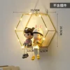 Medium gold hexagon