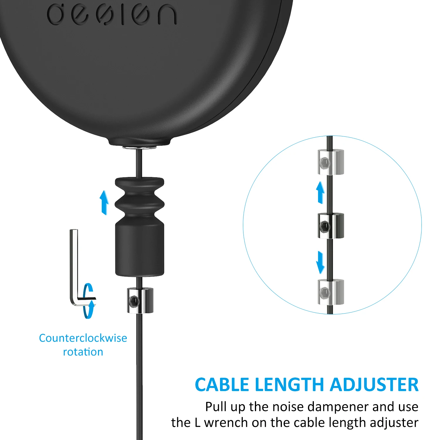 KIWI Design 3pcs Silent VR Cable Pulley System Cable Management for HTC Oculus Rifts/Sony PS/Valve Index VR