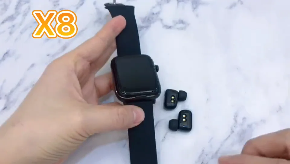 Headphone Tws Earbuds X8 Smart Watch 2 In1 Smartwatch With Wireless Bt Call Smart Bracelet Dual