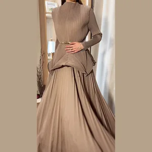 Miyake High-End European American Style Pleated Skirt Set Elegant Casual Women's Clothing