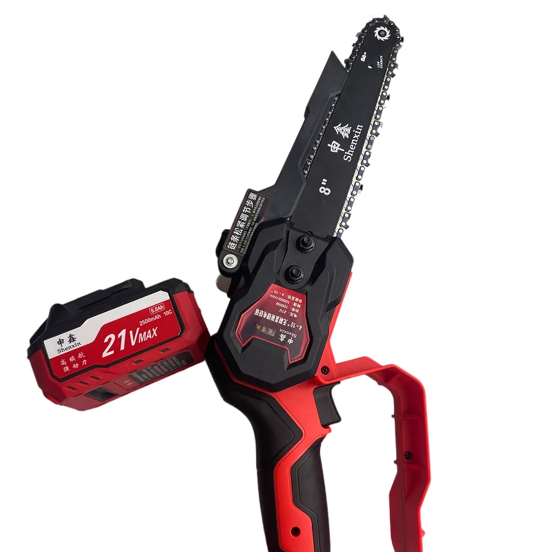Shenxin 21v 1000w Battery Chainsaw Cordless Chainsaw 8 Inch Electric
