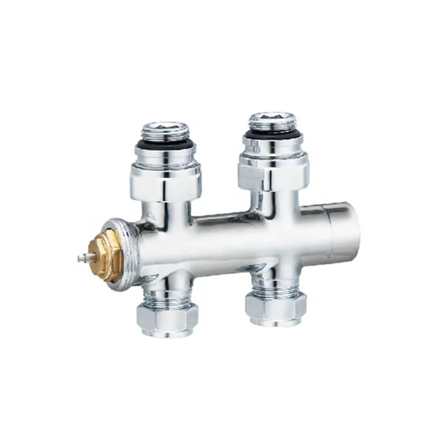 Floor Heating Straight TRV Thermostatic Radiator H Valve for 15mm Copper Pipe BJ13002