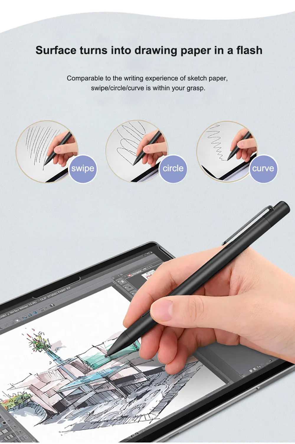 Tablet Tempered Screen Protector For Microsoft Surface Pro 9 8 7 Go 3 Glass High Quality Knock-Down Drawing Paper Ghm096 Laudtec details