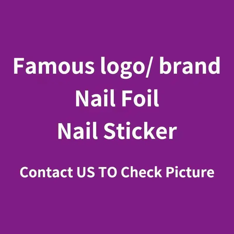 3d Luxury Brand Name Design Designer Logo Nail Stickers Foil Decals