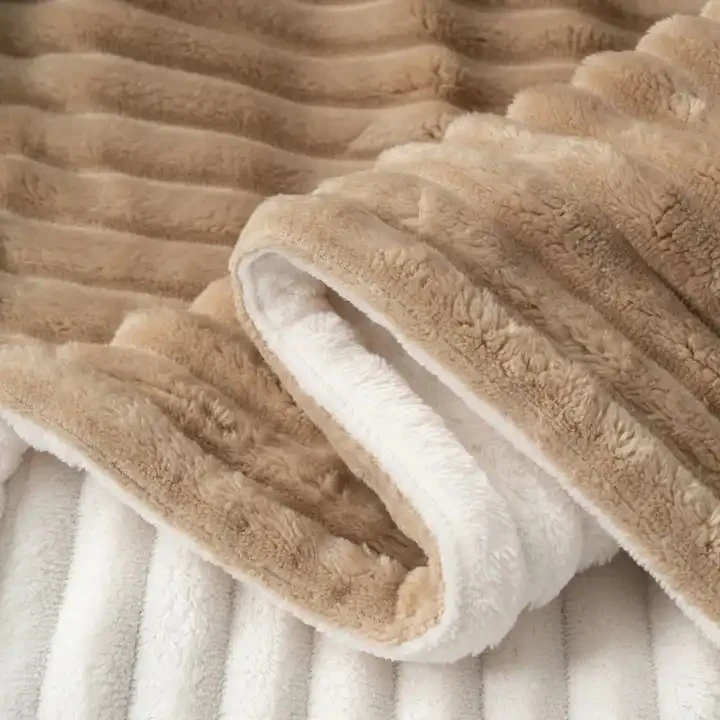 Wholesale Custom Throw Flannel Fleece Plush Thick Mink Warm Sherpa