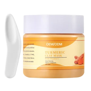 120g Organic Turmeric Face & Body Mask Deep Cleansing Removal Blackhead Whitening and Complexion Improvement with VC