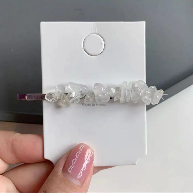 Заколка для волос из натурального стекла