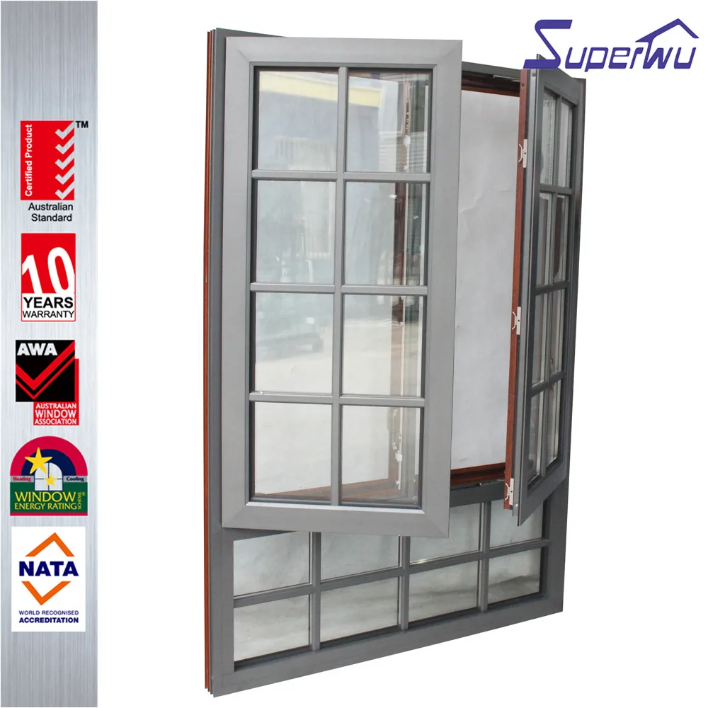 High quality swing windows for sale European style aluminium french window for hurricane case low E glass