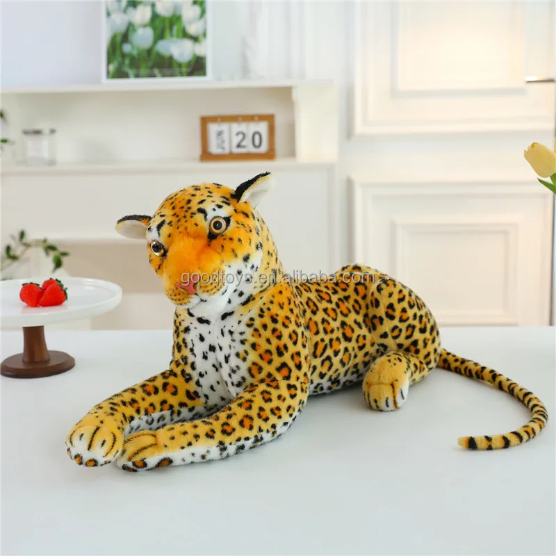 Lifelike Soft Plushies Peluche Zoo Wild Animal Toys Plush Leopard Lion ...