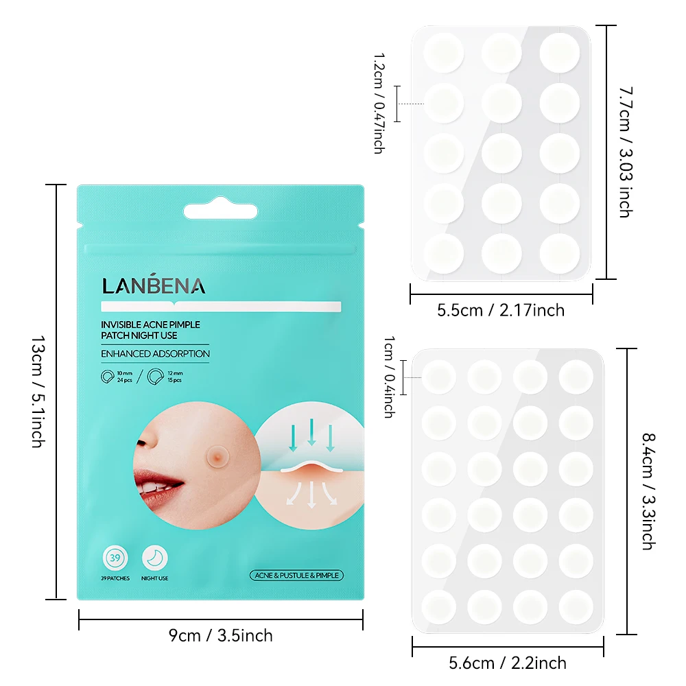 Lanbena Private Label Hydrocolloid Night Use Acne Pimple Patch for All Skin Types