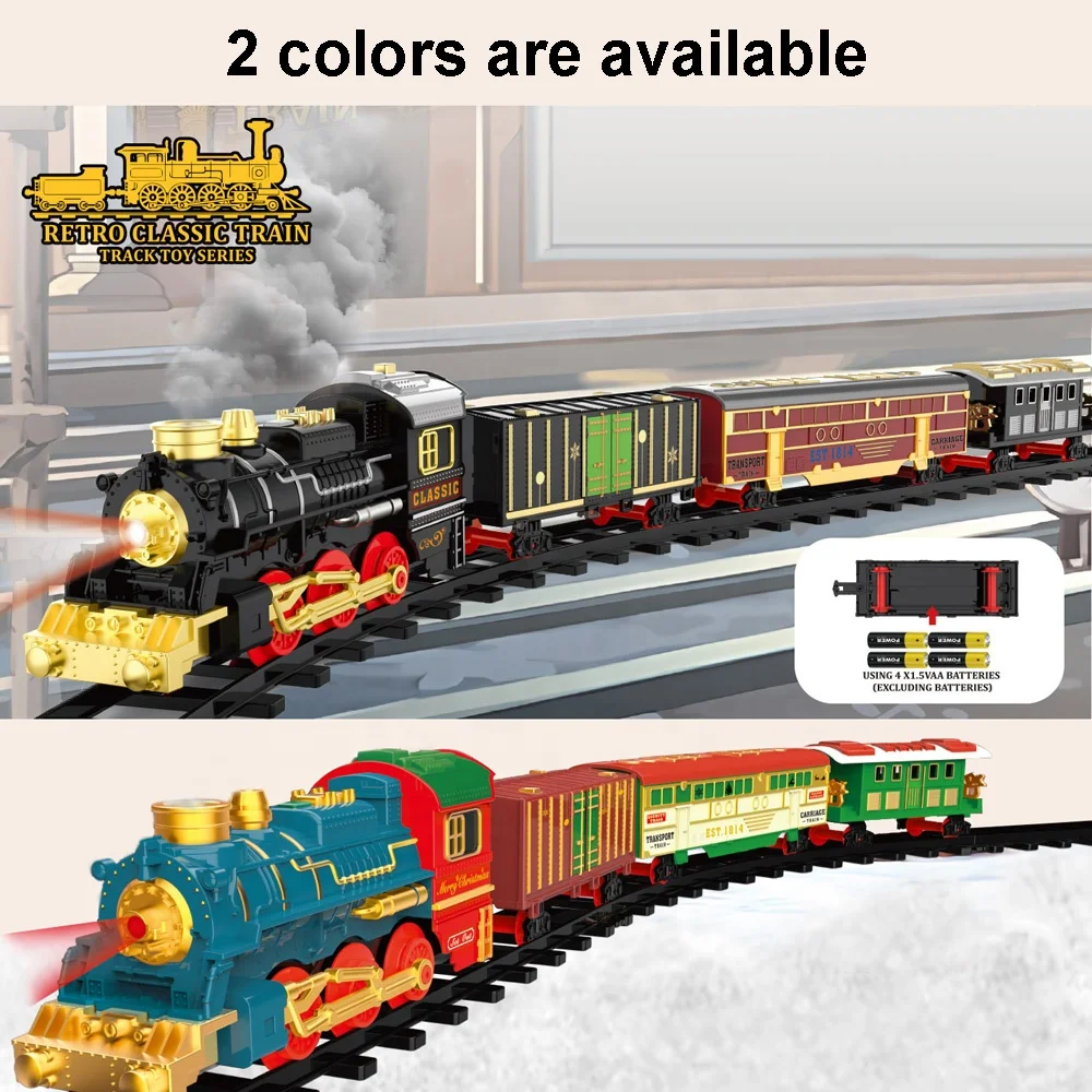Pequetren Eco Train Con Luz – Tren Eléctrico Clásico Para Niños Con Locomotora, 3 Vagones, Vías, Túnel Y Accesorios – Regalo Ideal +3 Años