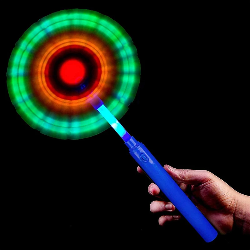 Led Glowing Windmills Light Up Toys Spinner Wand Led Rainbow Spinning ...