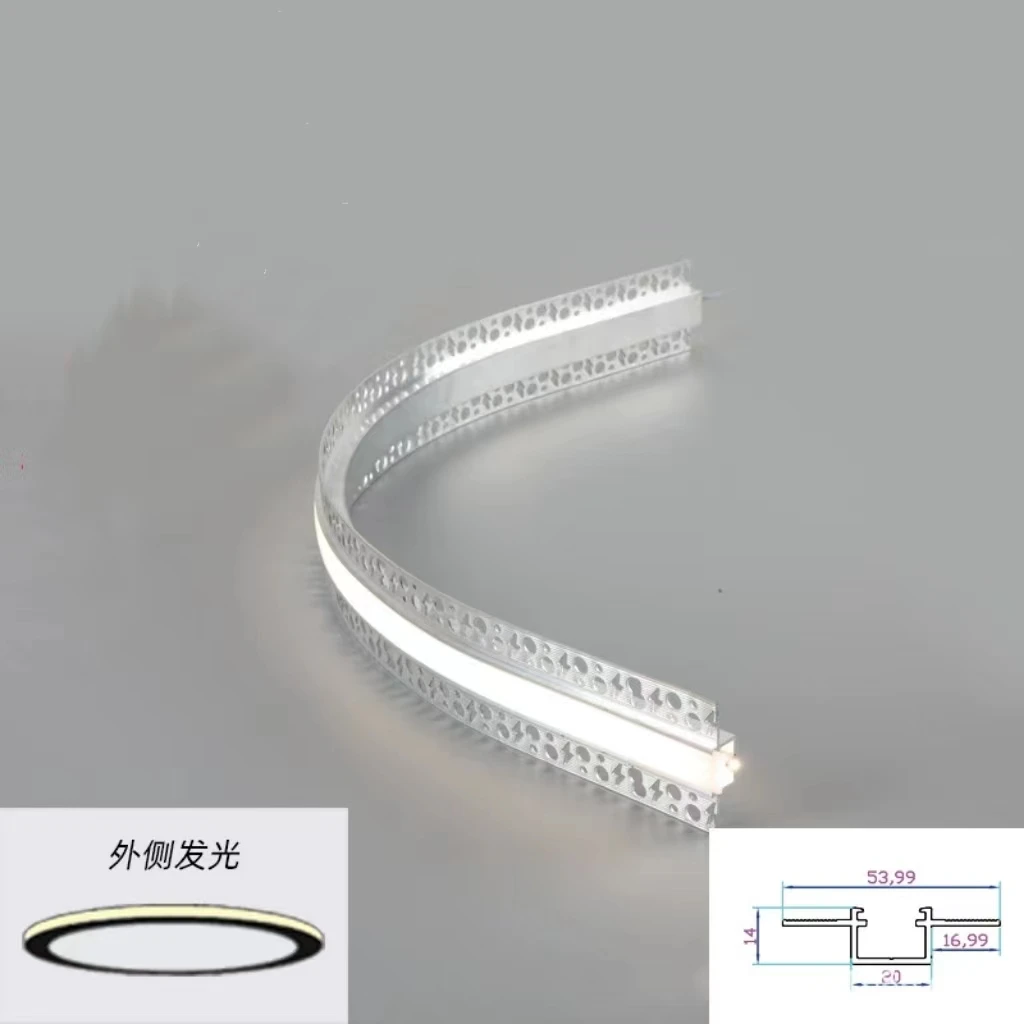 Profilé LED Flexible Pour Placo - 2 M, Idéal Pour Créer Des Lignes Lumineuses Courbes Au Plafond Ou Au Mur