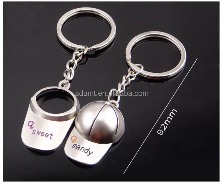 Hot Sales Fashion 1 Pair Personality Creative Key Ring Baseball Hat ...