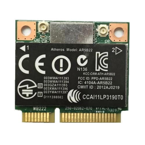 Scheda Di Rete Wireless RTL8723AE, Adattatore WiFi Wlan Half Mini PCI-E (PCI Express), Adattatore Nework 802.11n + Bluetooth 4.0 Per Laptop