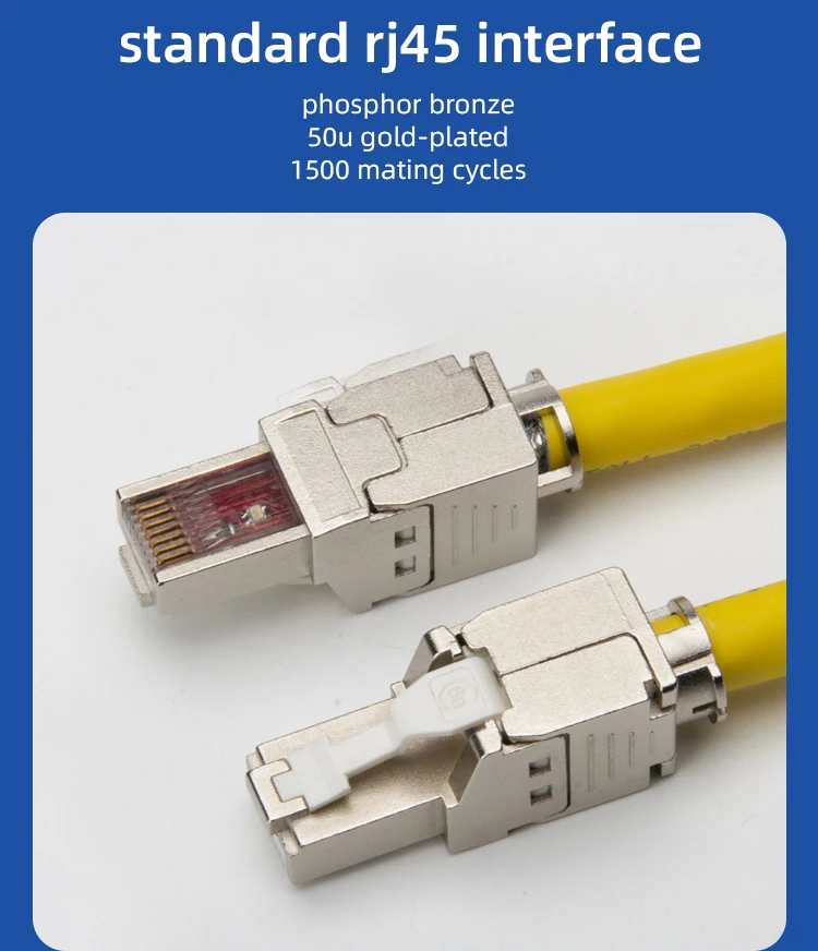8p8c Cat7 Cat8 Tool Free Toolless Plug Connecteur Conector Ftp Rj45