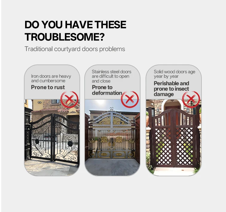 Interception Gate Outdoor Modern Main Aluminium Metal Driveway Gate Design Gates for ...