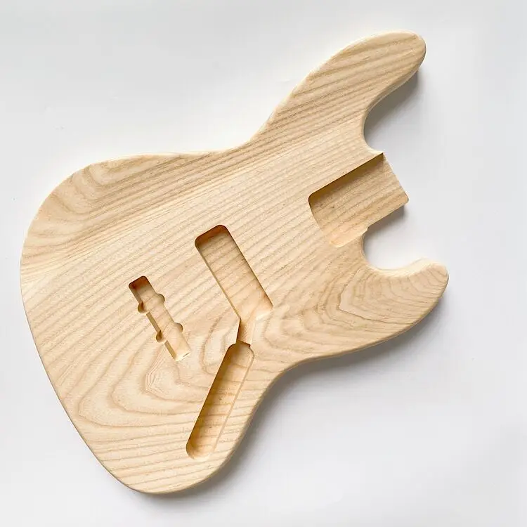 ジャズベース　ボディーのみ Whole Ash Unfinished Jazz Bass Body for DIY Guitar Kits - 4 String
