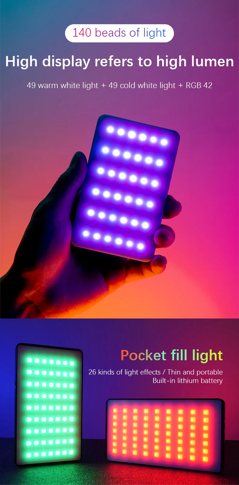 Top Fashion LED Camera Light - Mini, Portable, and Bright