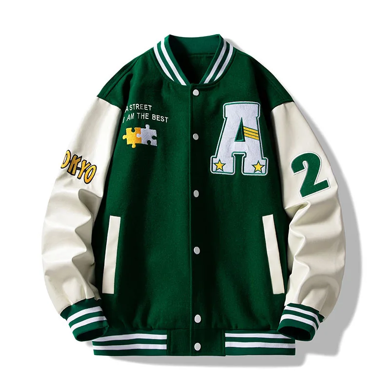 New Design Fashion Loose Varsity Jackets Chenille Patches Letterman ...