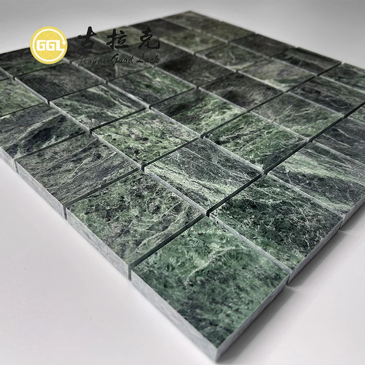 Verde alpi Green Tiles Marble Square Mosaic Bathroom Tiles Floor And Walls supplier