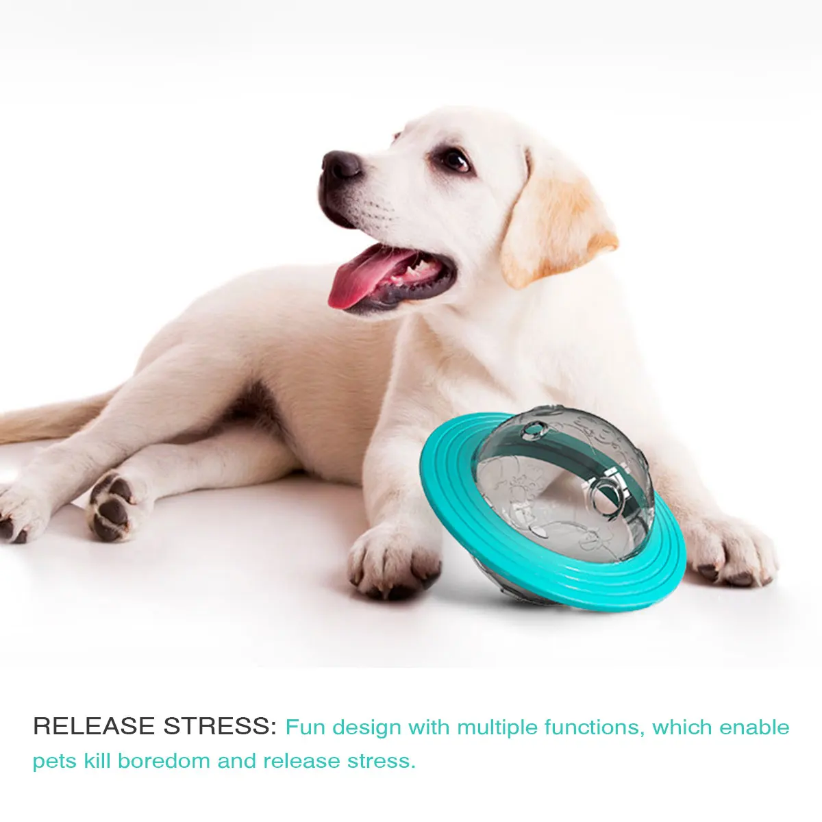 Wholesale Slow Pet Dog Feeding Bowl Toys Flying Disc Transparent